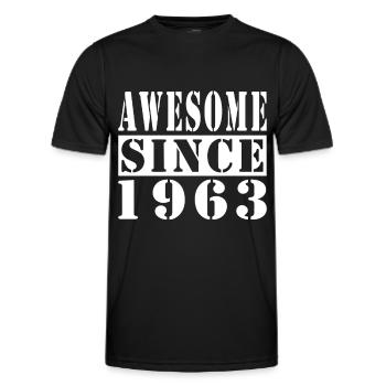 Awesome Since 1963 - Männer Funktions-T-Shirt - Schwarz - Vorne - AI Model Male 178 dark (178cm)