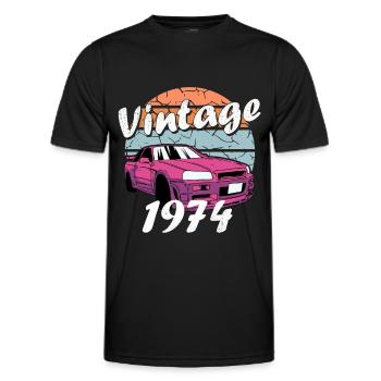 Class of 1974 Class of 1974 Anniversary - Men's Functional T-Shirt - black - Front - AI Model Male 178 dark (178cm)