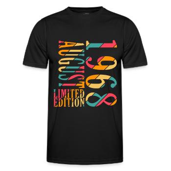 August 1968 Jahrestag August 1968 August - Männer Funktions-T-Shirt - Schwarz - Vorne - AI Model Male 178 dark (178cm)