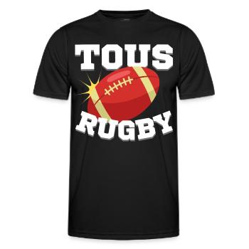 Alle nationalen Rugby-Mannschaften - Männer Funktions-T-Shirt - Schwarz - Vorne - AI Model Male 178 dark (178cm)