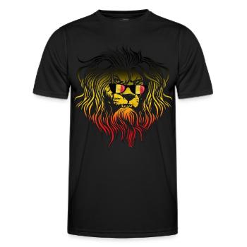 Belgien - Männer Funktions-T-Shirt - Schwarz - Vorne - AI Model Male 178 dark (178cm)