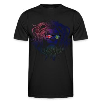Britische Jungferninseln - Männer Funktions-T-Shirt - Schwarz - Vorne - AI Model Male 178 dark (178cm)