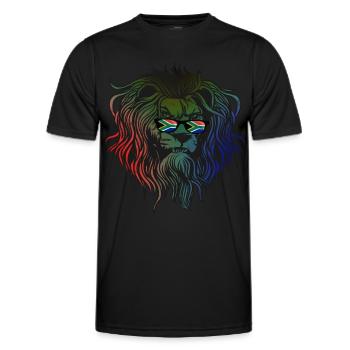 South Africa - Men's Functional T-Shirt - black - Front - AI Model Male 178 dark (178cm)