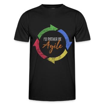 Agile Scrum Master Software Devops Coding - Männer Funktions-T-Shirt - Schwarz - Vorne - AI Model Male 178 dark (178cm)