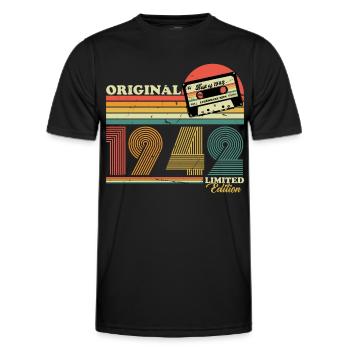 1942 Vintage Vintage Anniversaire Rétro Cadeau - T-shirt sport Homme - noir - Devant - AI Model Male 178 dark (178cm)