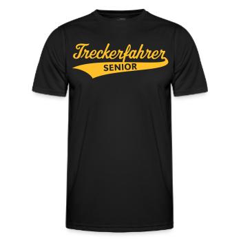 Treckerfahrer Senior (Trecker / Traktor / Papa) - Männer Funktions-T-Shirt - Schwarz - Vorne - AI Model Male 178 dark (178cm)