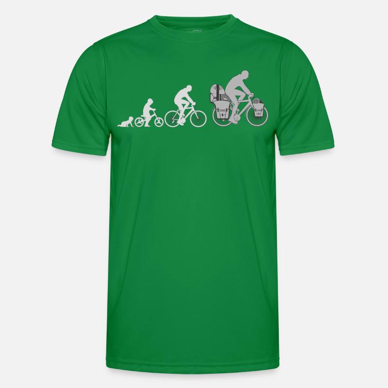 Evolution Radfahrer, Radreisender Männer Funktions-T-Shirt