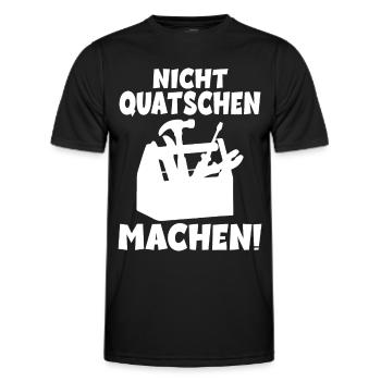 Nicht quatschen Machen Handwerker - Männer Funktions-T-Shirt - Schwarz - Vorne - AI Model Male 178 dark (178cm)