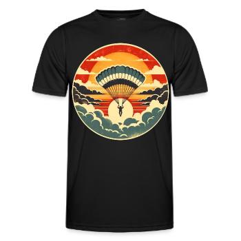 Fallschirmspringer Fallschirmspringen - Männer Funktions-T-Shirt - Schwarz - Vorne - AI Model Male 178 dark (178cm)