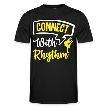 Verbinden Sie sich mit Rhythmus - Männer Funktions-T-Shirt - Schwarz - Vorne - AI Model Male 178 dark (178cm)