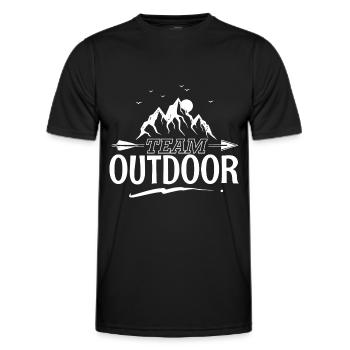 Équipe Plein air - T-shirt sport Homme - noir - Devant - AI Model Male 178 dark (178cm)