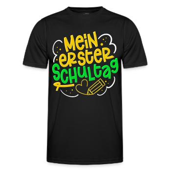 Einschulung Erster Schultag - Männer Funktions-T-Shirt - Schwarz - Vorne - AI Model Male 178 dark (178cm)