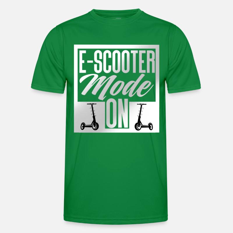E Scooter Roller Elektroroller Männer Funktions-T-Shirt