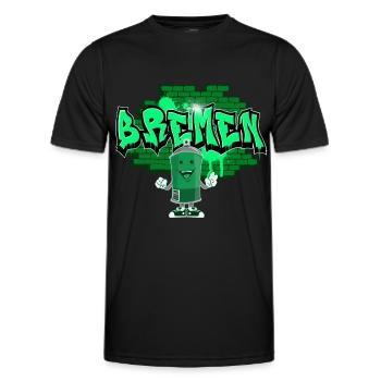 Bremen Graffiti - Men's Functional T-Shirt - black - Front - AI Model Male 178 dark (178cm)