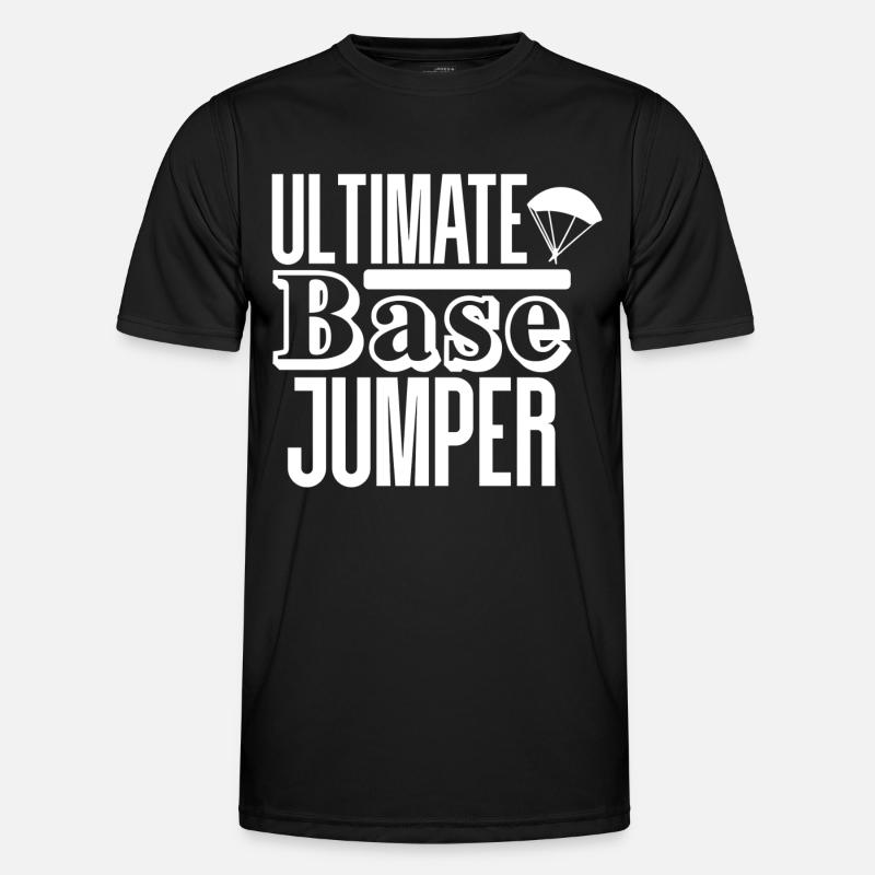 Base Jumping - Männer Funktions-T-Shirt - Schwarz