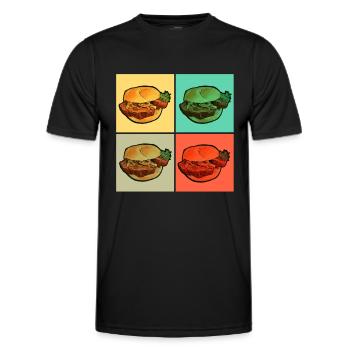 Leberkas Fleischkäse Brötchen - Männer Funktions-T-Shirt - Schwarz - Vorne - AI Model Male 178 dark (178cm)
