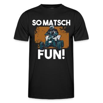 Quad - Männer Funktions-T-Shirt - Schwarz - Vorne - AI Model Male 178 dark (178cm)