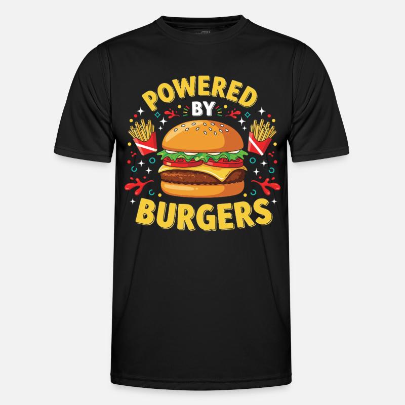 Hamburger Burger - Männer Funktions-T-Shirt - Schwarz