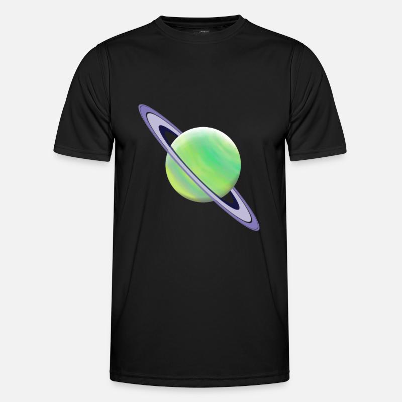 Planète Saturne Espace T-shirt sport Homme