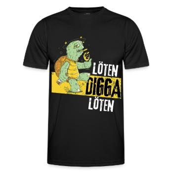 Löten Digga löten Biertrinker auf Sauftour - Männer Funktions-T-Shirt - Schwarz - Vorne - AI Model Male 178 dark (178cm)
