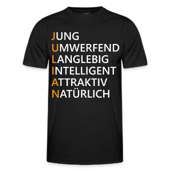 Julian Name Geschenk - Männer Funktions-T-Shirt - Schwarz - Vorne - AI Model Male 178 dark (178cm)