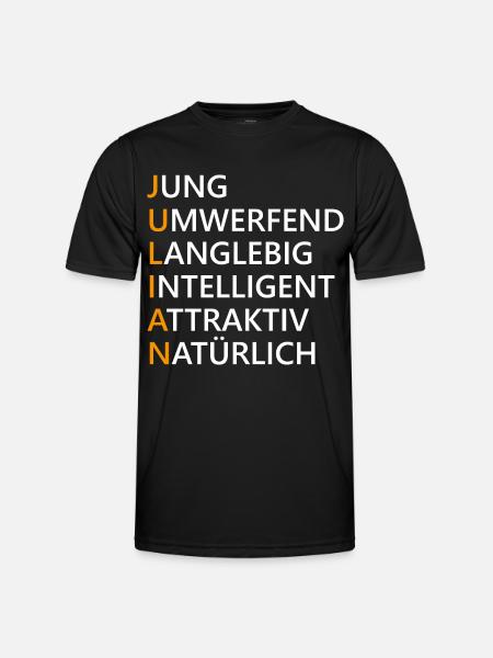 Julian Name Geschenk - Männer Funktions-T-Shirt - Schwarz