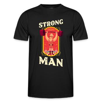 Circus Strong Man - Men's Functional T-Shirt - black - Front - AI Model Male 178 dark (178cm)