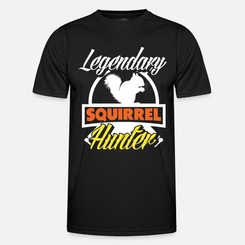 Eichhörnchen Jäger - Männer Funktions-T-Shirt - Schwarz