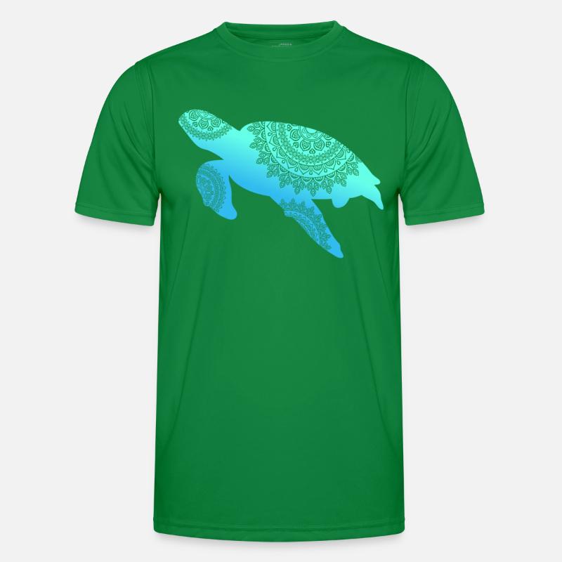 Schildkröte Boho Männer Funktions-T-Shirt