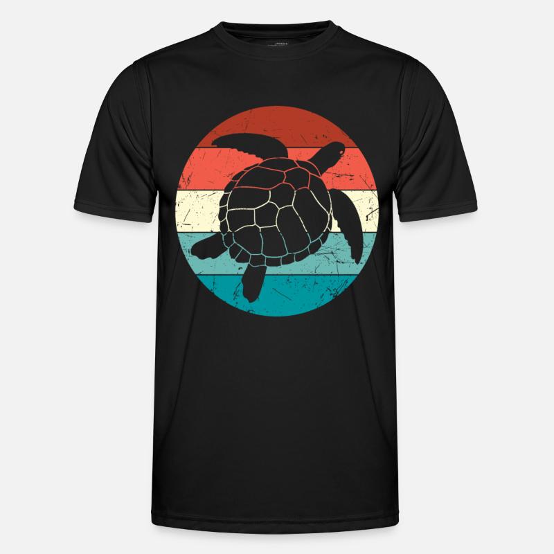 Retro Turtle - Men's Functional T-Shirt - black