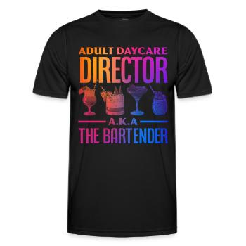 Barkeeper - Männer Funktions-T-Shirt - Schwarz - Vorne - AI Model Male 178 dark (178cm)