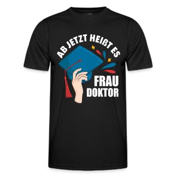 Doktortitel Frau Doktor - Männer Funktions-T-Shirt - Schwarz - Vorne - AI Model Male 178 dark (178cm)
