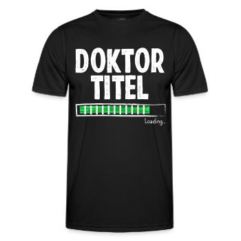 Doktortitel Lädt - Männer Funktions-T-Shirt - Schwarz - Vorne - AI Model Male 178 dark (178cm)