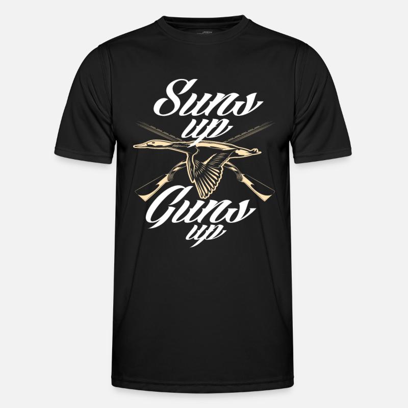 Funny Goose Hunter Gift - Men's Functional T-Shirt - black
