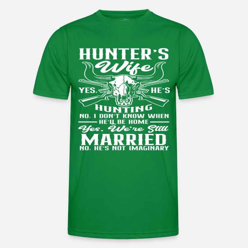 Jäger Ehefrau Männer Funktions-T-Shirt