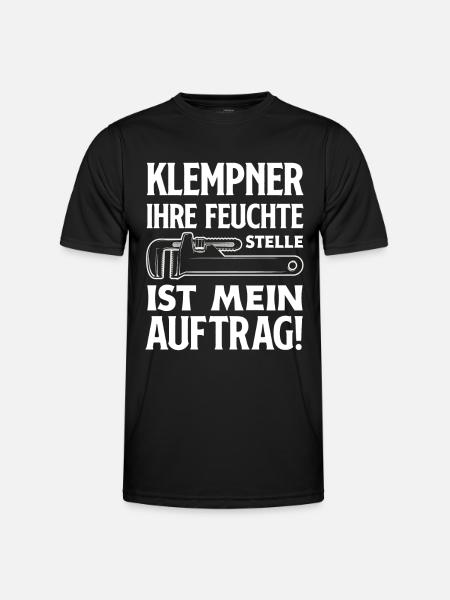 Klempner Versauter Spruch Handwerk - Männer Funktions-T-Shirt - Schwarz