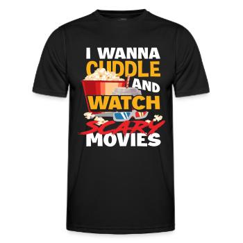 Film Horror Filme Liebhaber Kino - Männer Funktions-T-Shirt - Schwarz - Vorne - AI Model Male 178 dark (178cm)