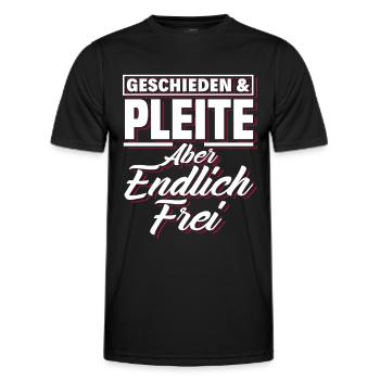 Geschieden Pleite Frei - Männer Funktions-T-Shirt - Schwarz - Vorne - AI Model Male 178 dark (178cm)