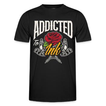 Tattoo Tattoos Tattoo Hobby Gift - Men's Functional T-Shirt - black - Front - AI Model Male 178 dark (178cm)