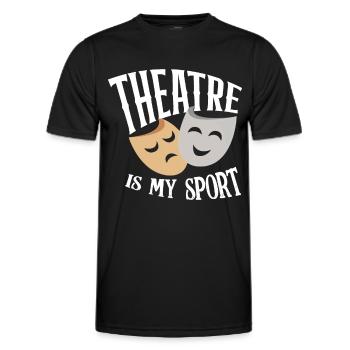 Theatre Sport Hobby Profession - Men's Functional T-Shirt - black - Front - AI Model Male 178 dark (178cm)
