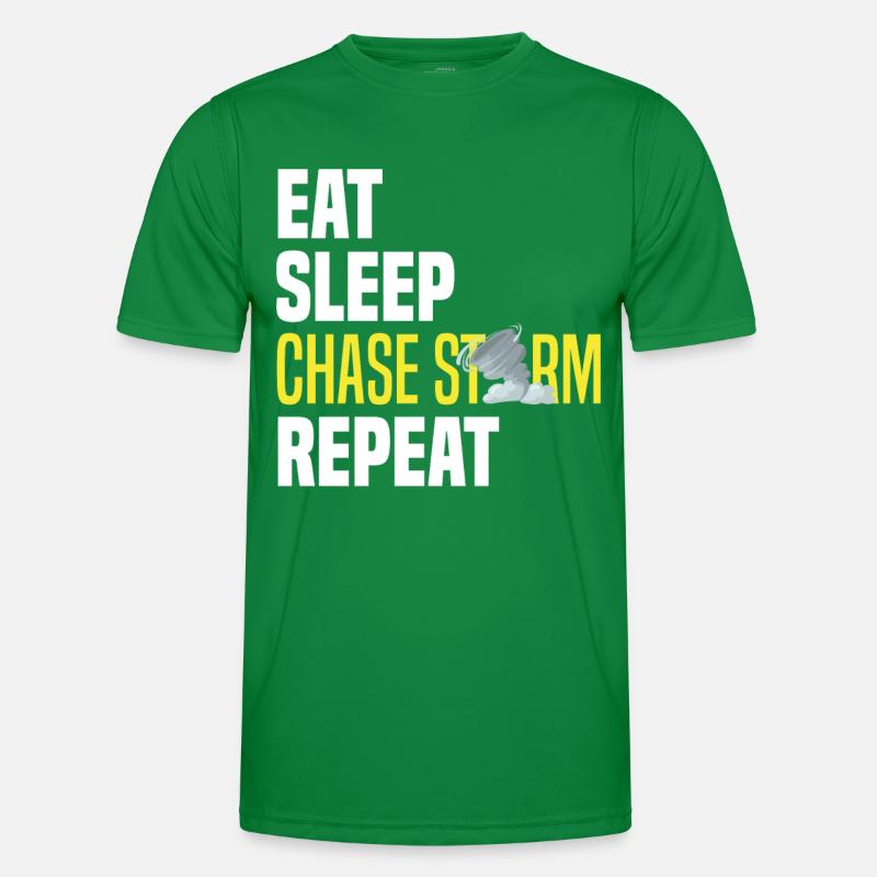 Manger Sleeping Storm Chases Répéter T-shirt sport Homme