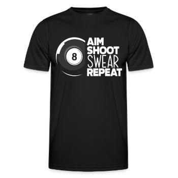 Billiard Cursing Spell - Men's Functional T-Shirt - black - Front - AI Model Male 178 dark (178cm)