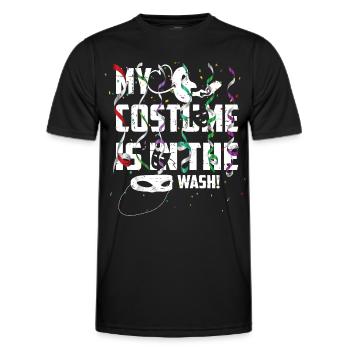 My costumes are in the laundry - Men's Functional T-Shirt - black - Front - AI Model Male 178 dark (178cm)