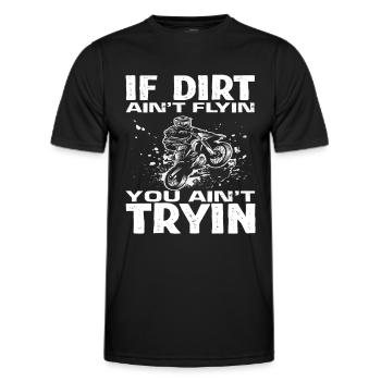 Motocross Kindermotocross Matsch - Männer Funktions-T-Shirt - Schwarz - Vorne - AI Model Male 178 dark (178cm)