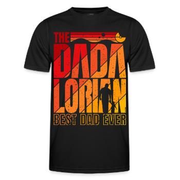 Der Dadalorianer - Orange - Bester Vater! - Männer Funktions-T-Shirt - Schwarz - Vorne - AI Model Male 178 dark (178cm)