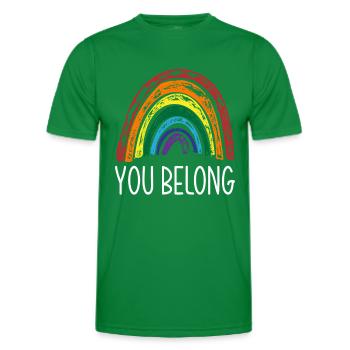 LGBTQ Rainbow Pride - Men's Functional T-Shirt - kelly green - Front - AI Model Male 178 dark (178cm)
