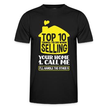 Immobilienmakler Top 10 - Männer Funktions-T-Shirt - Schwarz - Vorne - AI Model Male 178 dark (178cm)