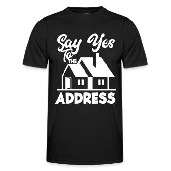 Immobilienmakler Sag Ja - Männer Funktions-T-Shirt - Schwarz - Vorne - AI Model Male 178 dark (178cm)