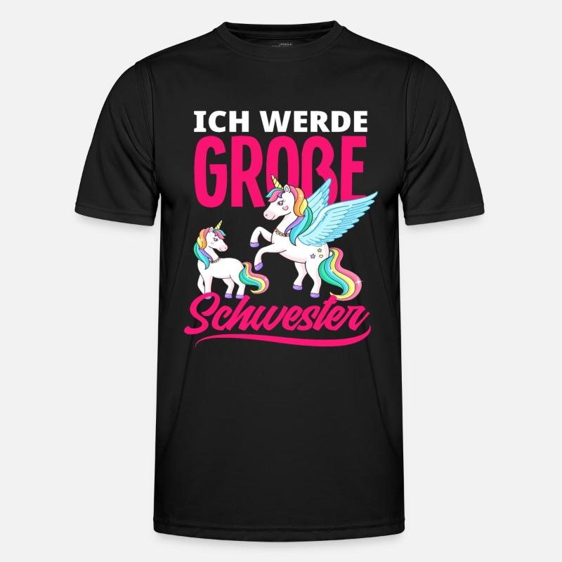 Ich werde große Schwester Männer Funktions-T-Shirt