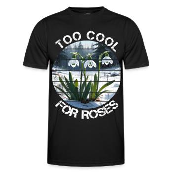 Cadeau perce-neige trop cool pour les Roses - T-shirt sport Homme - noir - Devant - AI Model Male 178 dark (178cm)